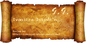 Ivanicza István névjegykártya
