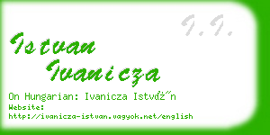 istvan ivanicza business card